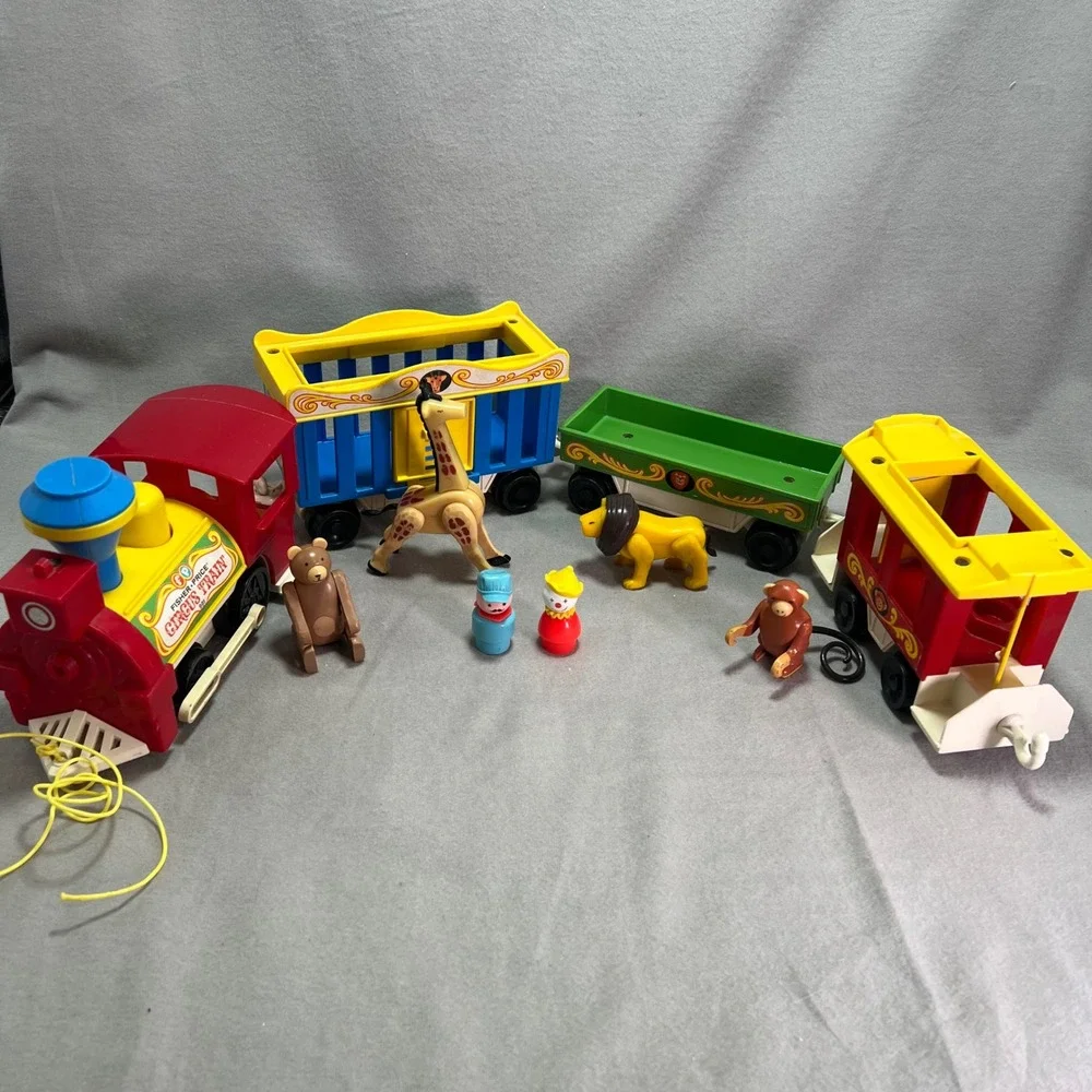 Fisher-Price Circus Train 991 Vintage 1973 Near Complete Whistle Works Original